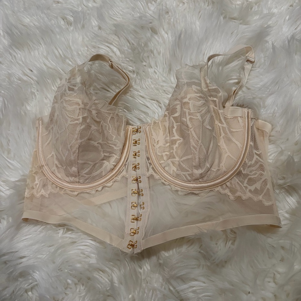 La‎ Senza cream lace bralette size L